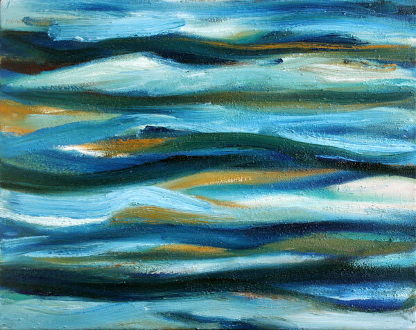 Rhythmic Waves in Oceanic Brush Strokes