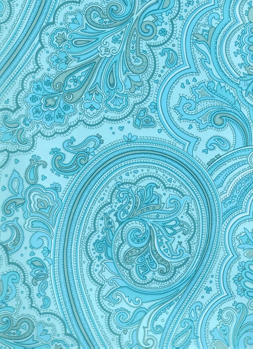 Royal Aqua Paisley – Elegant Stretch Ceiling Design