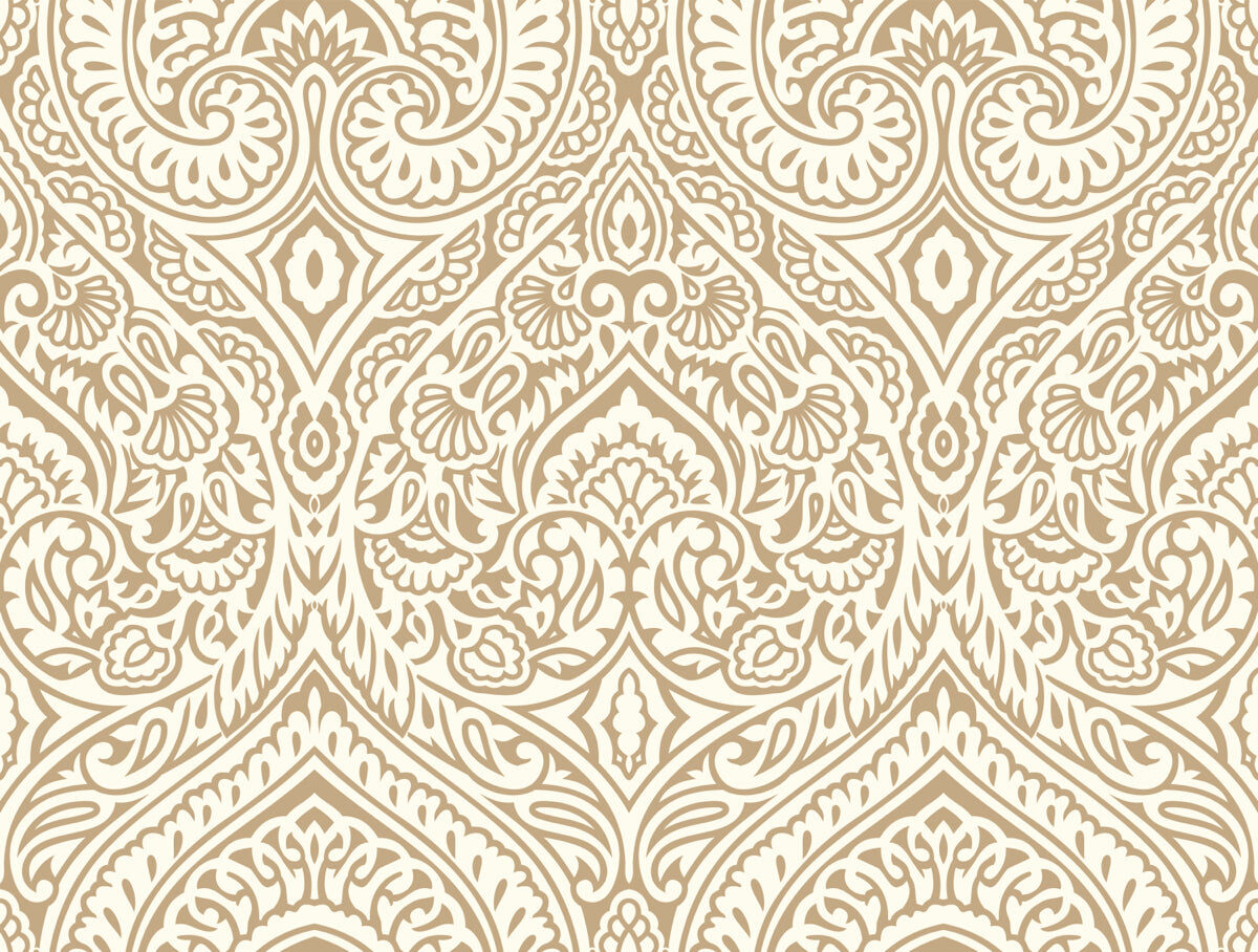 Royal Beige Damask Pattern for Wall & Ceiling
