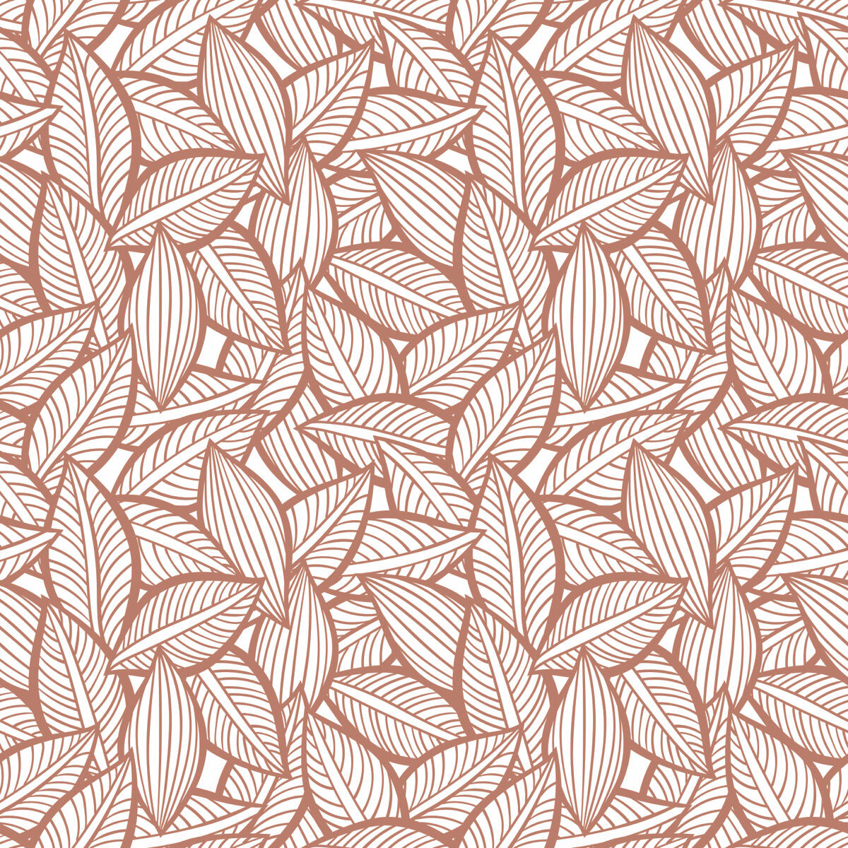 Seamless Brown Botanical Leaf Pattern Design