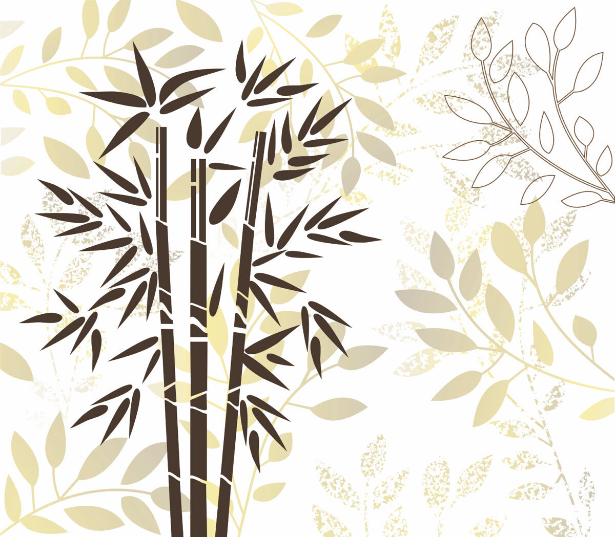 Serene Bamboo Leaf Stretch Ceiling – Natural Zen Design