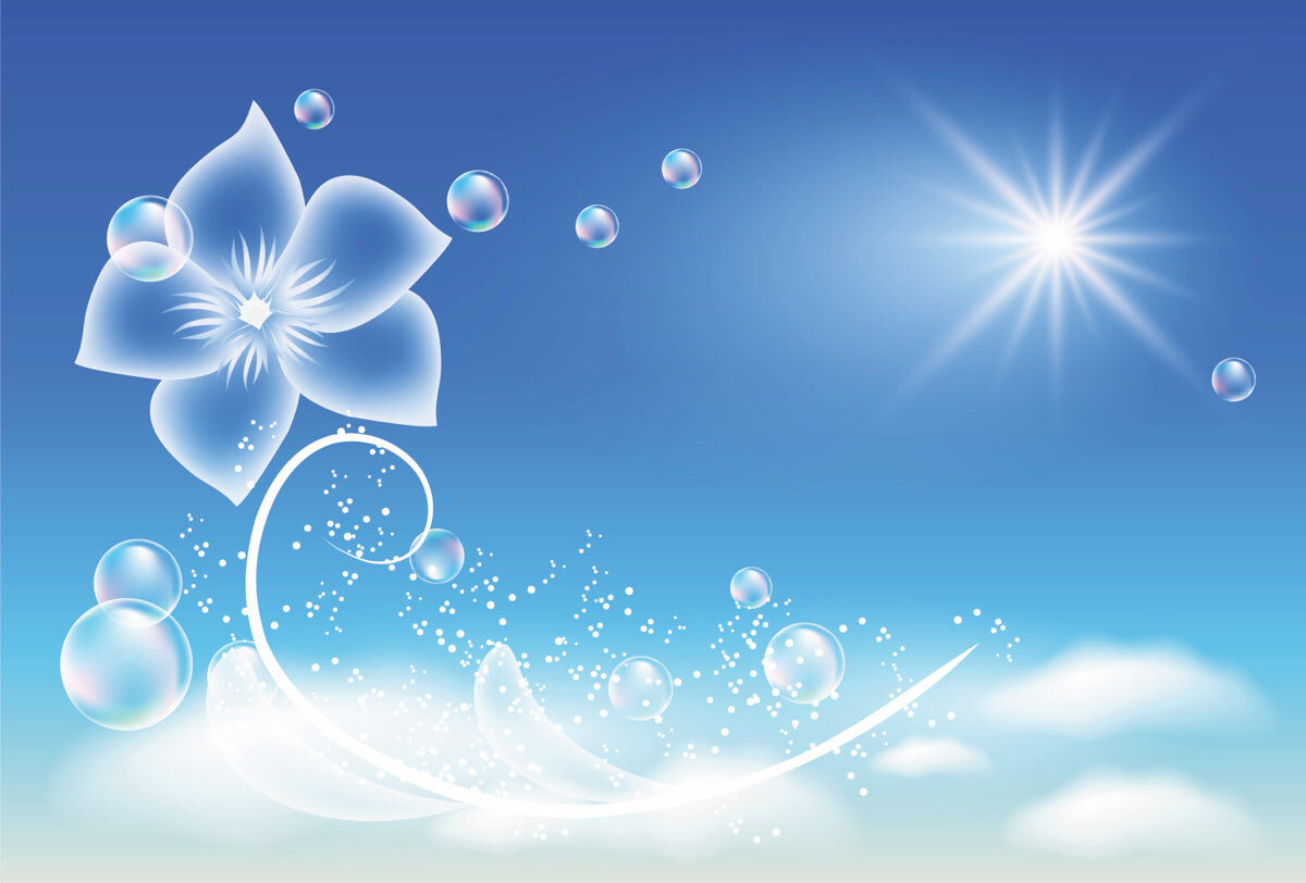 Serene Sky Bloom Stretch Ceiling Design