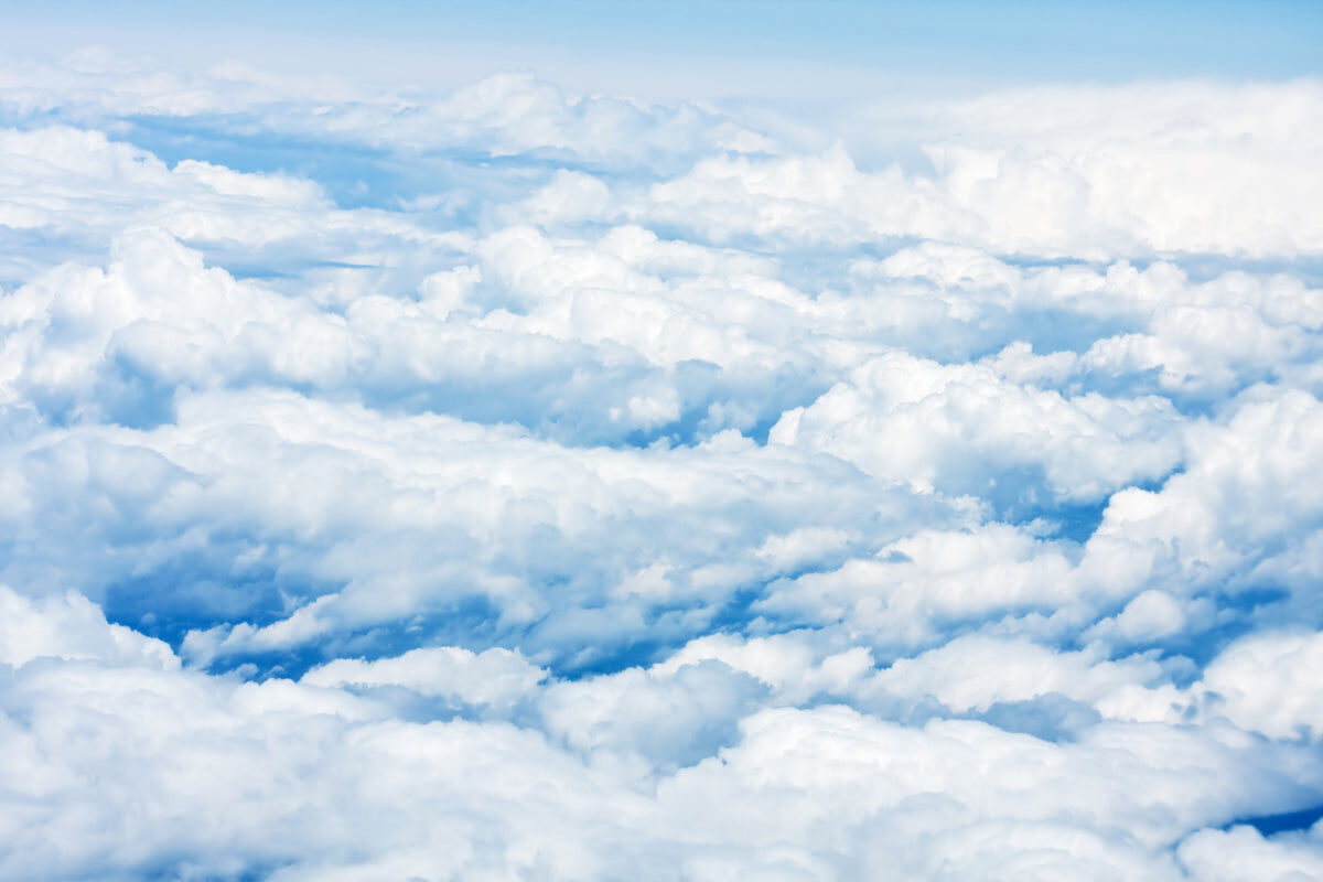 Sky Cloudscape Stretch Ceiling – Serene Blue Heaven Design