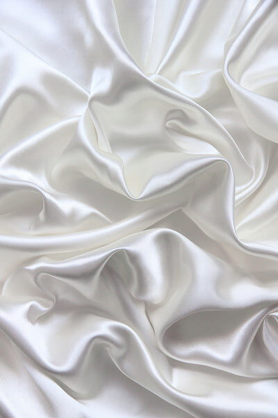Smooth White Satin with Elegant Folds