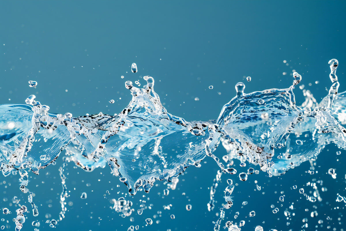 Splashing Water Motion Stretch Ceiling – Dynamic Aqua Energy Design