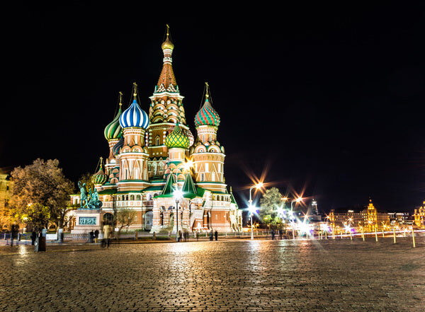 St. Basil’s Cathedral Illuminated at Night