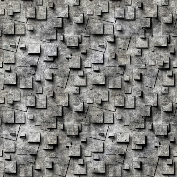 Textured Terrain: An Abstract Landscape of Concrete Blocks and Shadows