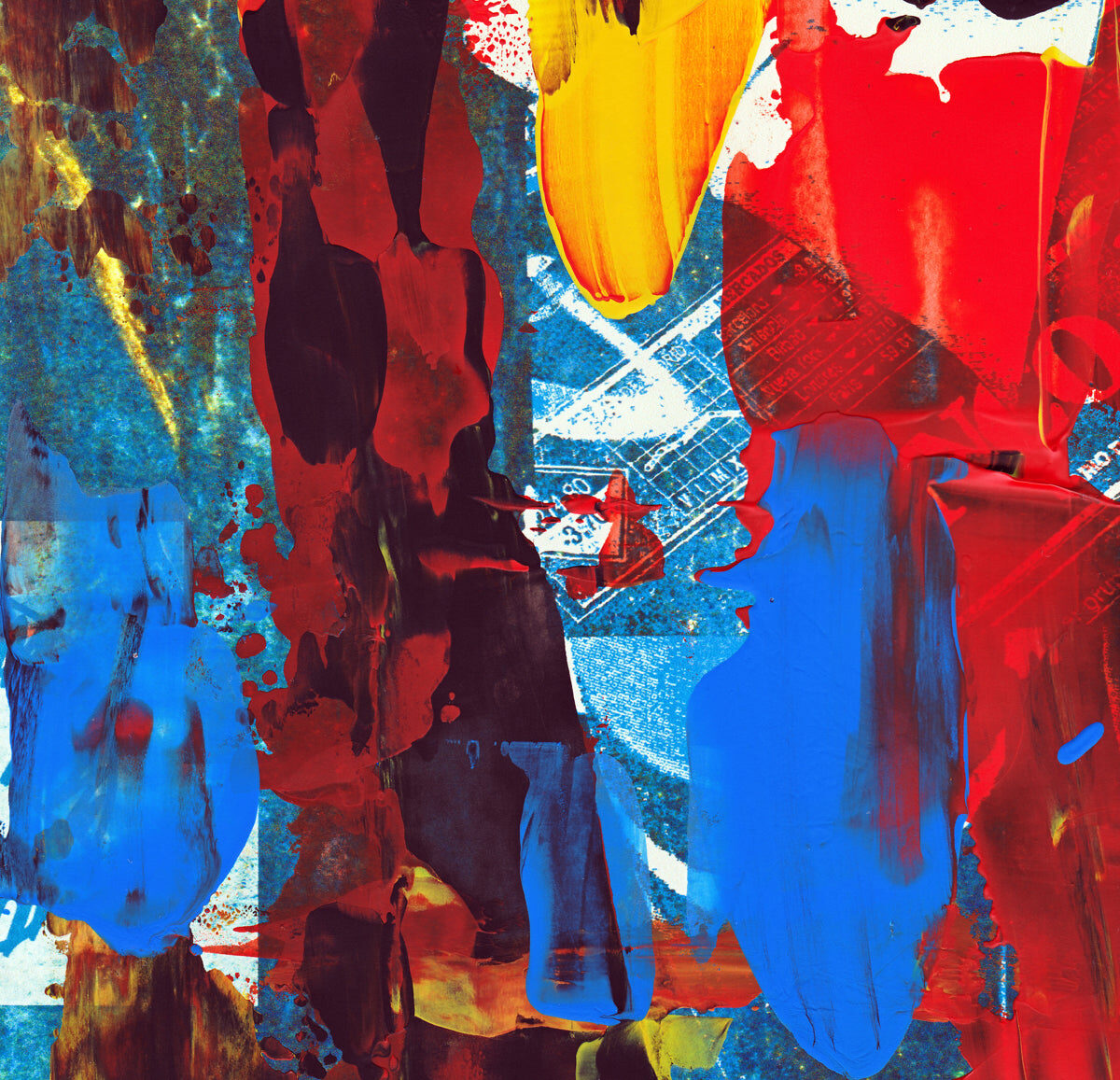 Vibrant Abstract Paint Splash Wall Mural Design