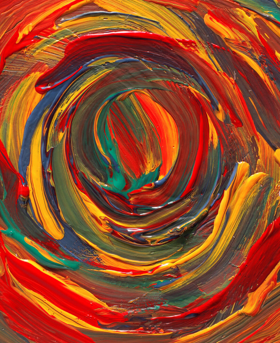 Vibrant Abstract Swirl Acrylic Painting Texture