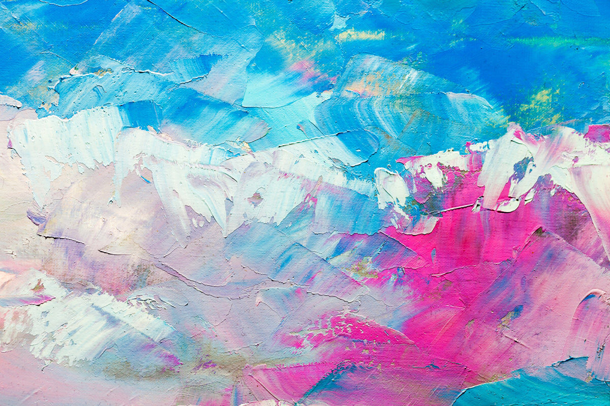 Vibrant Abstract Texture in Pink & Blue Hues