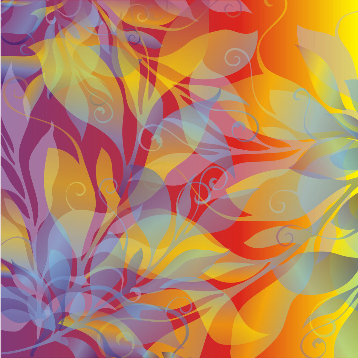 Vibrant Fusion Floral Stretch Ceiling Design