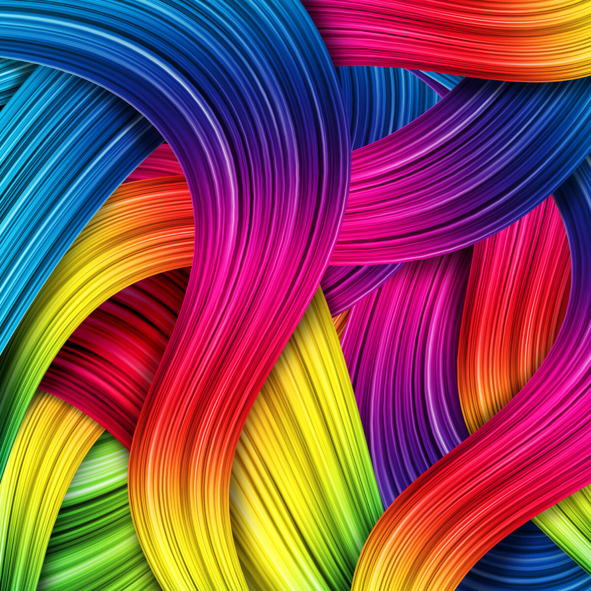 Vibrant Multicolor Wavy Texture Abstract Art