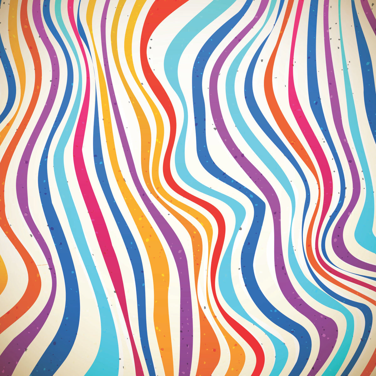 Vibrant Retro Wave Stretch Ceiling Design